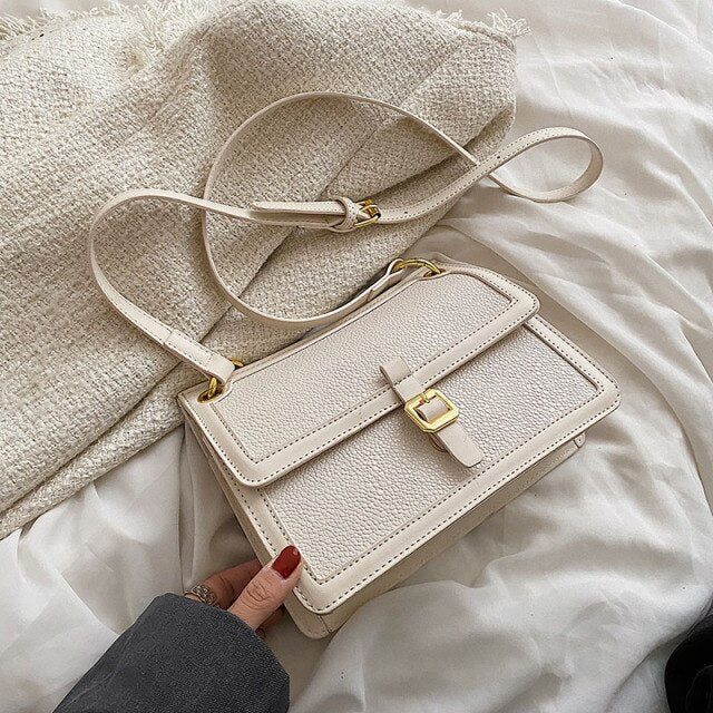 Fashion Small PU Leather Crossbody Bag for Women 2022 Luxury Brand Designer One Shoulder Handbag and Purses In Trend