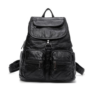 Fashion Soft Pu Leather Backpacks for Women Waterproof White Travel Backpack Bag for Women Back Pack for Girl