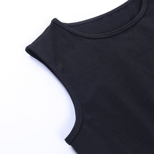 Fashion Tank Top Summer Tops for Women Sleeveless Streetwear Crop Tops Cotton Cropped Breathable Tshirt White Sexy Club Blouse