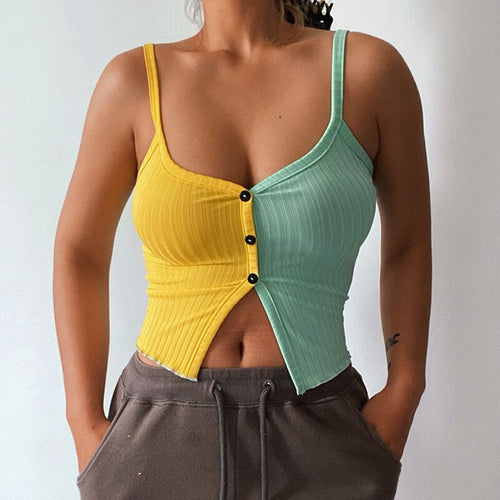 Fashion Thin Wild Women Sexy Summer Camis Crop Top Female Casual Tank Tops Vest Sleeveless Cool Streetwear Club High Street Y2K