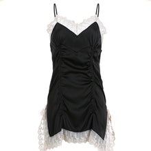 Load image into Gallery viewer, Fashion Thin Women Sexy Dressing Gown Sleepwear V-neck Sexy Home Lingerie Sling Pajamas Fashion Nightgown Lace Satin Slip Dress
