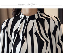 Load image into Gallery viewer, Fashion Woman Blouse 2021 Striped Chiffon Blouse Shirt Long Sleeve Women Shirts Office Work Wear Womens Tops