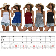 Load image into Gallery viewer, Fashion Women Bandeau Tops 2021 Summer New Casual Tube Crop Top Plus Size 2XL Off Shoulder Vest Sexy Strapless Tees Camis Tops