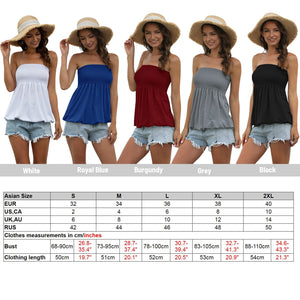 Fashion Women Bandeau Tops 2021 Summer New Casual Tube Crop Top Plus Size 2XL Off Shoulder Vest Sexy Strapless Tees Camis Tops