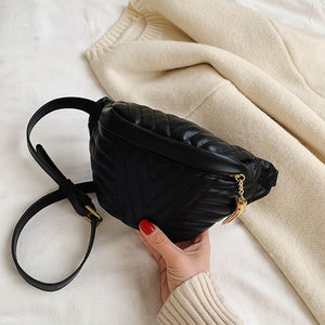 Fashion Women Messenger Belt Bag Pack leather Waist Bags Girl Travel Small Fanny Chest Pack Bolsas Ladies Mini Shoulder Bag