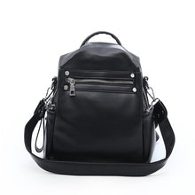 Load image into Gallery viewer, Fashion Women Soft Leather Small Backpack Designers Brand Multifunction Solid School Bags for Teenage Girls Mochila Feminina Sac