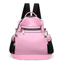Load image into Gallery viewer, Fashion Women Soft Leather Small Backpack Designers Brand Multifunction Solid School Bags for Teenage Girls Mochila Feminina Sac