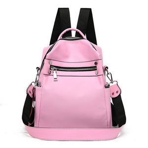 Fashion Women Soft Leather Small Backpack Designers Brand Multifunction Solid School Bags for Teenage Girls Mochila Feminina Sac