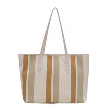 Load image into Gallery viewer, Fashion ladies Korean plaid bag ins casual simple striped canvas shoulder bag