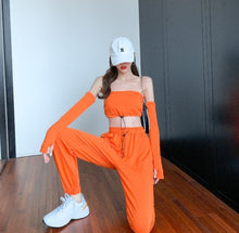 Load image into Gallery viewer, Fashion suit tube top and leggings three-piece leisure sports women&#39;s 2021 summer fashion women&#39;s clothing
