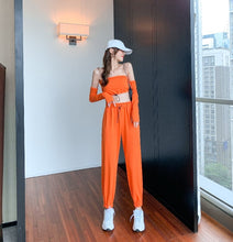 Load image into Gallery viewer, Fashion suit tube top and leggings three-piece leisure sports women&#39;s 2021 summer fashion women&#39;s clothing