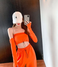 Load image into Gallery viewer, Fashion suit tube top and leggings three-piece leisure sports women&#39;s 2021 summer fashion women&#39;s clothing