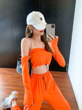 Load image into Gallery viewer, Fashion suit tube top and leggings three-piece leisure sports women&#39;s 2021 summer fashion women&#39;s clothing