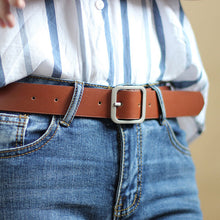 Load image into Gallery viewer, Faux Leather Square Buckle Belts Women Casual Solid Wild Adjustable Belts Decoration Ladies Fashion Accessories For Jeans Dress