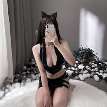 Load image into Gallery viewer, Female Erotic Latex Leather Uniform Teacher Secretary Cosplay Office Hollow Out Role Play Sexy Lingerie Uniform Nightwear Dress