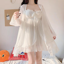Load image into Gallery viewer, Female Sexy Lingerie New Princess Style Spring And Summer Home Service Lace Pure White Sexy Small Suspender Nightdress