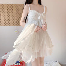 Load image into Gallery viewer, Female Sexy Lingerie New Princess Style Spring And Summer Home Service Lace Pure White Sexy Small Suspender Nightdress