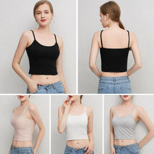 Load image into Gallery viewer, Female Sleeveless Cropped Vest Sexy Tank Top Black Halter Crop Tops Women Summer Camis Backless Camisole Fashion Casual Tube Top