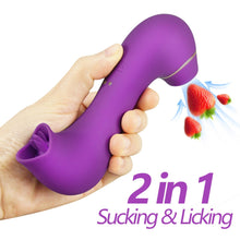 Load image into Gallery viewer, Female Sucking Vibrator Clit Sucker Clitoris Stimulator Female Masturbator Nipple Licking Tongue Oral Adult Sex Toys for Women