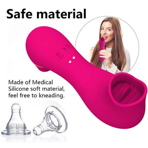Female Sucking Vibrator Clit Sucker Clitoris Stimulator Female Masturbator Nipple Licking Tongue Oral Adult Sex Toys for Women