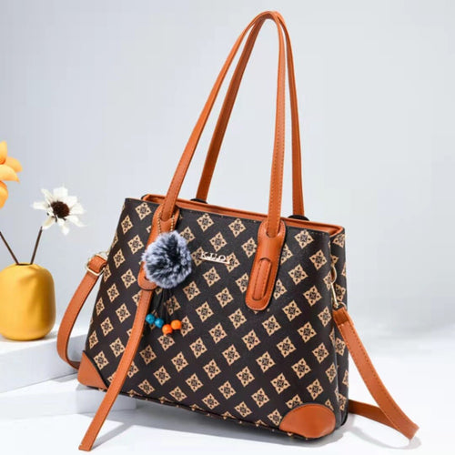 Female bag 2021 new trend big bag fashion printing portable large capacity PU shoulder messenger bag