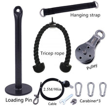 Load image into Gallery viewer, Fitness Pulley Cable System DIY Loading Pin Lifting Triceps Rope Machine Workout Adjustable Length Home Gym Sport Accessories