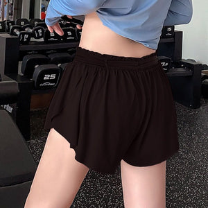 Fitness Sports Shorts Women Two-layer Running Training Yoga Shorts Loose Quick-drying Breathable Summer Gym Shorts