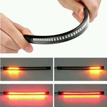 Load image into Gallery viewer, Flexible 48 LED Motorcycle Light Bar Strip Tail Turn Signal Tail Rear Brake Stop Bulb Lamp Brake Light 2835 3014 SMD Dual Color