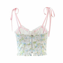 Load image into Gallery viewer, Floral Print Camis Short Vest 2021 New Fashion Summer Sexy Mes Stitching Bottoming Crop Tops for Women Patchwork Cute Tops