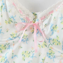 Load image into Gallery viewer, Floral Print Camis Short Vest 2021 New Fashion Summer Sexy Mes Stitching Bottoming Crop Tops for Women Patchwork Cute Tops