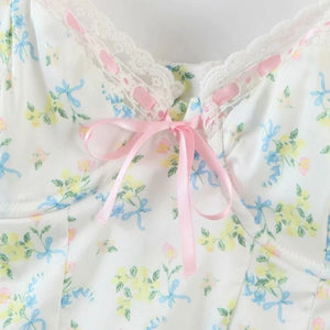 Floral Print Camis Short Vest 2021 New Fashion Summer Sexy Mes Stitching Bottoming Crop Tops for Women Patchwork Cute Tops