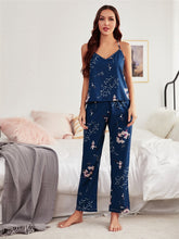 Load image into Gallery viewer, Floral Print Sleepwear Comfortable Pyjamas Cute Top and Long Pants Sexy Nightgown Soft Homewear