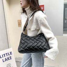 Load image into Gallery viewer, Folds Small Tote Padded Handbags Designer Quilted Women Shoulder Bags Luxury Nylon Down Cotton Underarm Bag Winter Purse 2022