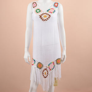 For The Beach 2021 Summer Women Bikini Cover Up Floral Lace Hollow Swimsuit Coverup Bathing Suit Beachwear Dress Hot