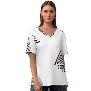 Freemason T-Shirt Ladies New Fashion Casual T Shirt V Neck Pattern Short-Sleeve Tee Shirt Plus Size