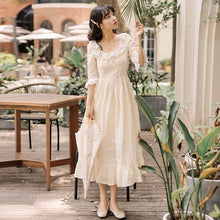 Load image into Gallery viewer, French Elegant Dress Women Fashion High End Fairy Dress Spring 2021 New Round Neck Sweet Ruffled Flared Sleeve Gentle Vestidos