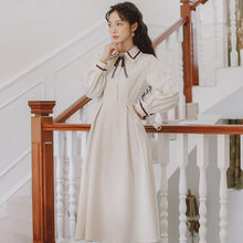 Load image into Gallery viewer, French Retro Long Sleeve Dress Women Casual Autumn Vestidos 2021 AliExpress Hot Sale Literary Girl Apricot Dresses Elegant Midi
