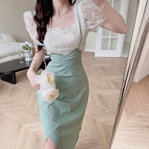 French Sexy Strap Skirt Women Summer Irregular Designer Elegant Y2k Split Skirt Female High Waist Sweet Party Midi Skirt 2021