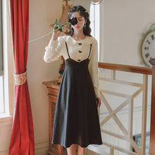 Load image into Gallery viewer, French Temperament Dresses Long Sleeve Women Autumn Black Bowknot Chic Elegant Doll Collar Sweet Cute Female Gentle  Maxi Dress