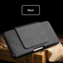 Load image into Gallery viewer, Genuine Leather Phone Pouch Cover For iPhone 13 12 11 Pro 12 XS X XR Business Pocket Waist Bags Holster Belt Clip Case Qialino