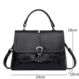 Genuine Leather Women Shoulder Bag 2021 Vintage Messenger Crossbody Bag Female Purse Totes Bag Soild Casual Cowhide Lady Handbag