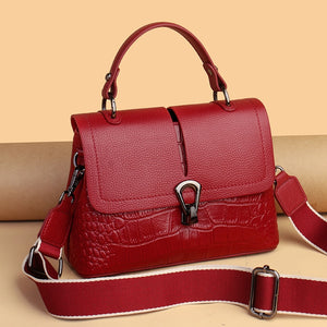 Genuine Leather Women Shoulder Bag 2021 Vintage Messenger Crossbody Bag Female Purse Totes Bag Soild Casual Cowhide Lady Handbag
