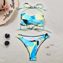 Load image into Gallery viewer, Geometric Print Bikini 2021 Sexy Swimwear Women Swimsuit Female Two Pieces Bikini Set Bather Bathing Suit Summer Beach Wear Swim