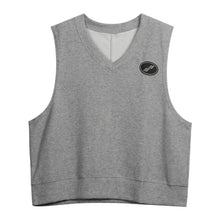 Load image into Gallery viewer, Girls&#39; summer loose V-neck simple sleeveless sweater vest + medium length lazy bottom coat