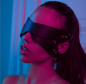 Glamour Seduction Female Leather Blindfold SM Sex Feminine Blindfold Flirting Sexy Blindfold