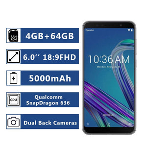 Global Version Asus ZenFone Max Pro M1 ZB602KL 6 inch 4G LTE Smartphone 18:9 FHD 5000mAh Snapdragon 636 Touch Android CellPhone