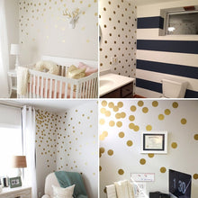 Load image into Gallery viewer, Gold Polka Dots Kids Room Baby Room Wall Stickers Children Home Decor  Nursery Wall Decals Wall Stickers For Kids Room Wallpaper