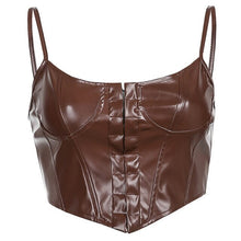 Load image into Gallery viewer, Gothic Crop Top Punk Rock Style Camisole Club Party Outfits Casual Streetwear Women&#39;s Corset Sexy Low-cut Bustier Sling Breasted