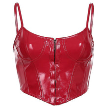 Load image into Gallery viewer, Gothic Crop Top Punk Rock Style Camisole Club Party Outfits Casual Streetwear Women&#39;s Corset Sexy Low-cut Bustier Sling Breasted