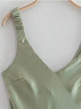 Load image into Gallery viewer, Green Camis Satin Long Dresses Women Fashion Vintage Sleeveless Slip Maxi Dress Summer Female Backless Sexy Party Midi Robe